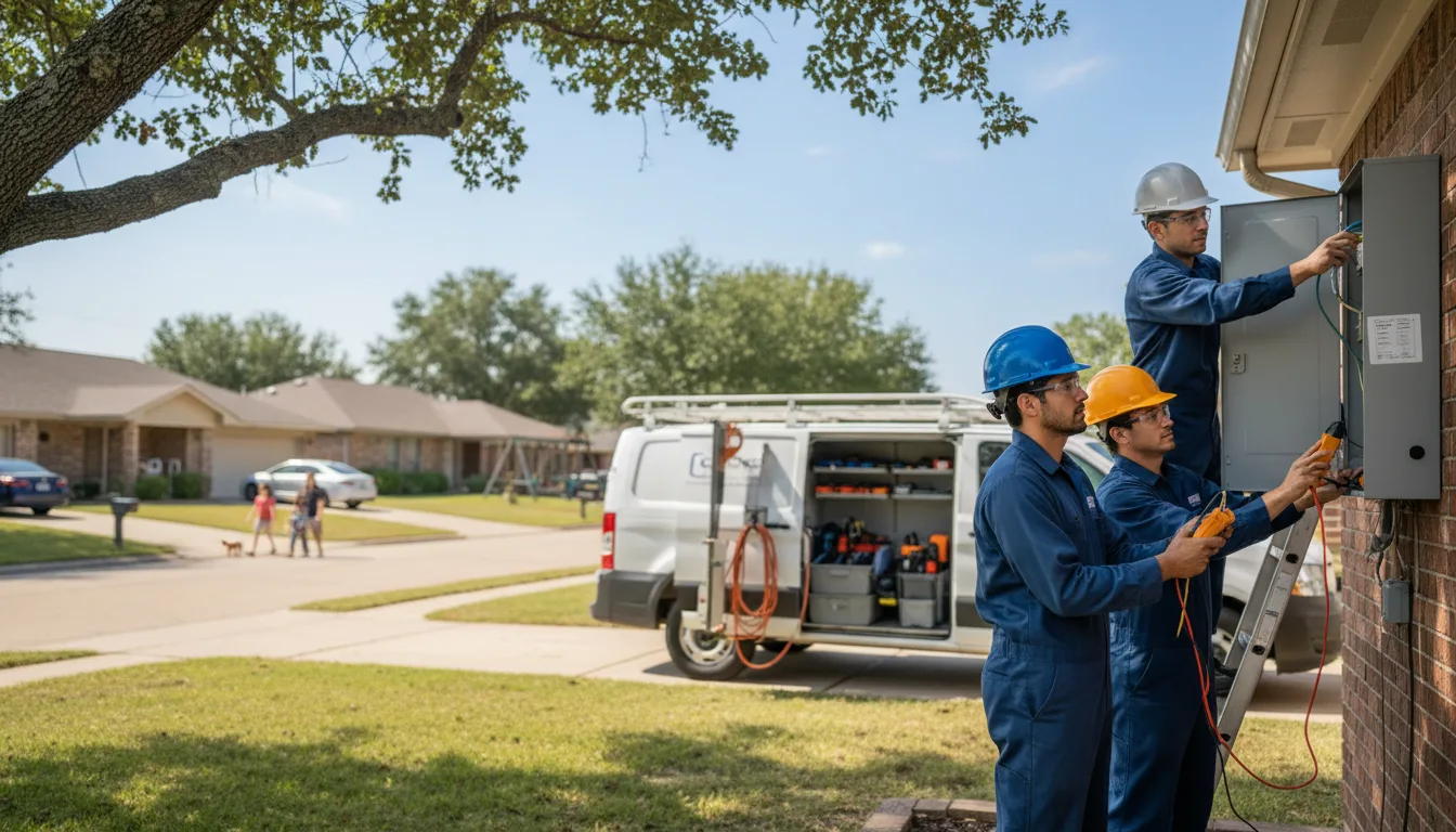 Certified electrician providing emergency electrical services in Latexo, TX